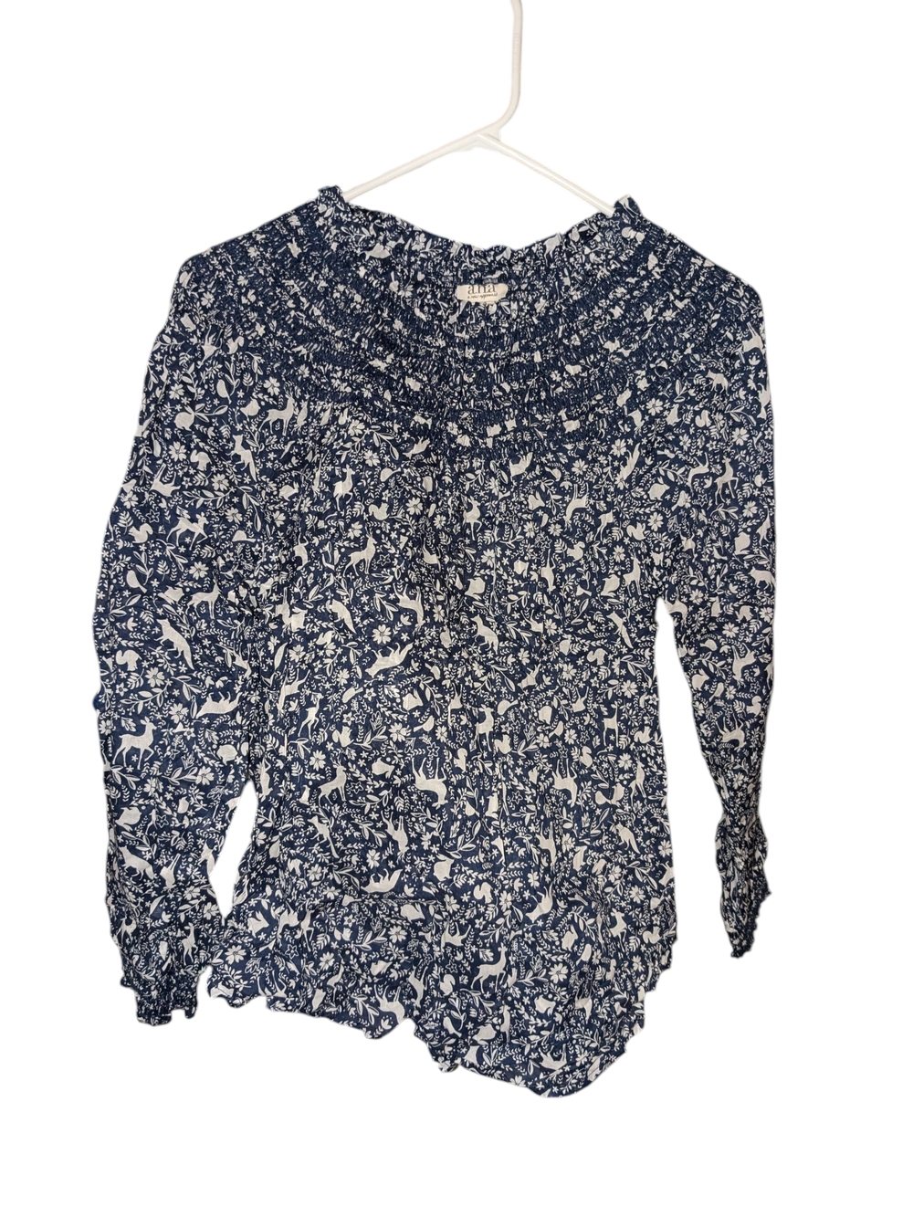 a.n.a. A New Approach Pheasant Blouse Size Small